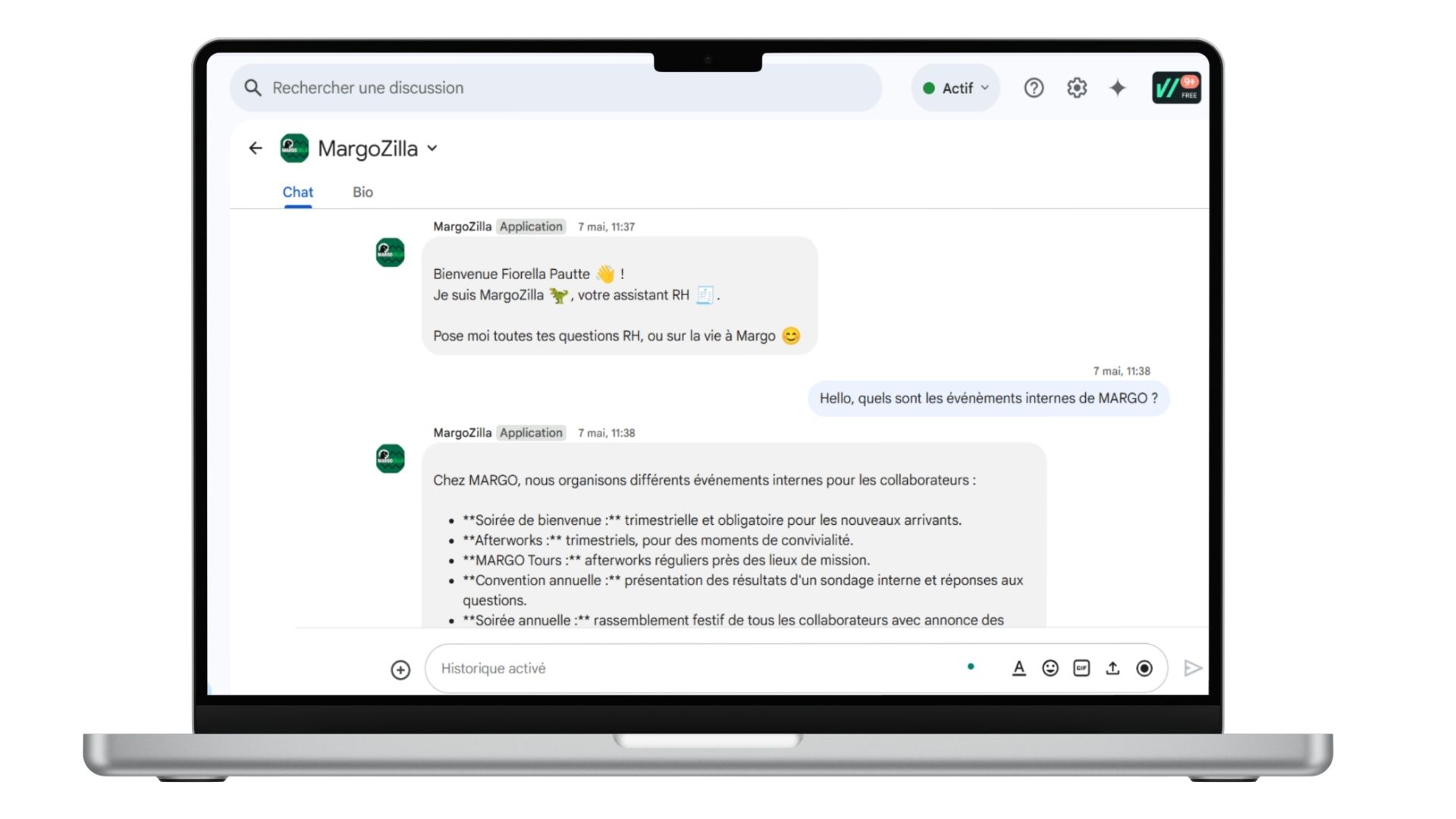 Assistant IA MargoZilla