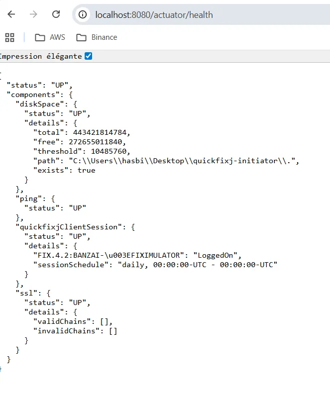 Spring Boot Actuator endpoints
