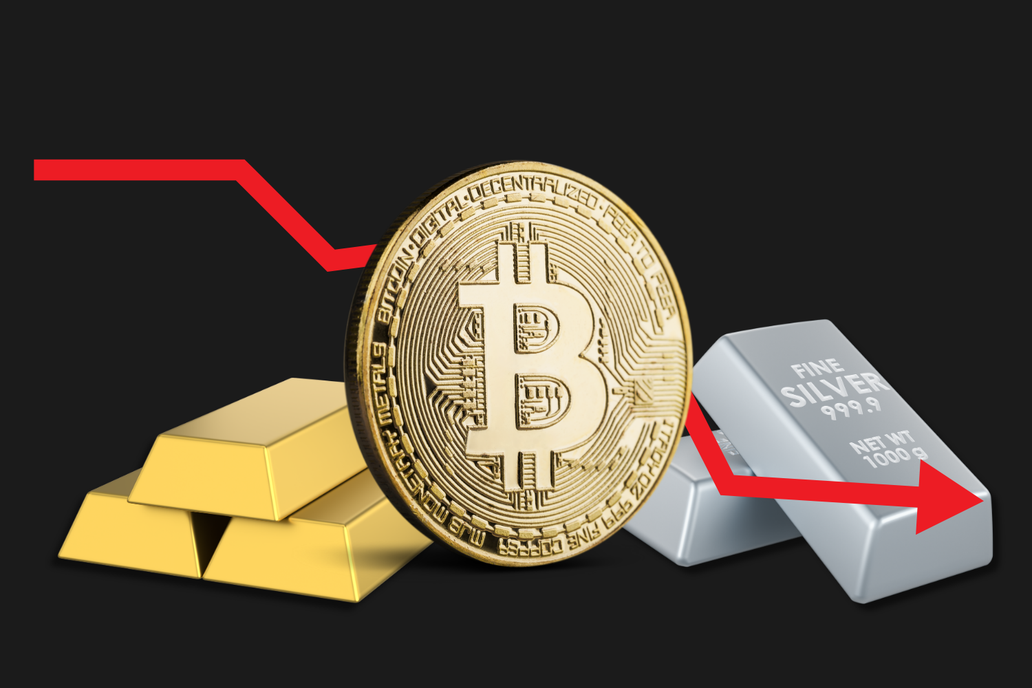 chute or argent bitcoin