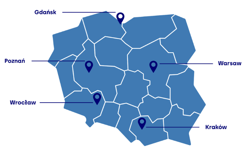 Cartographie des hubs technologiques en Pologne