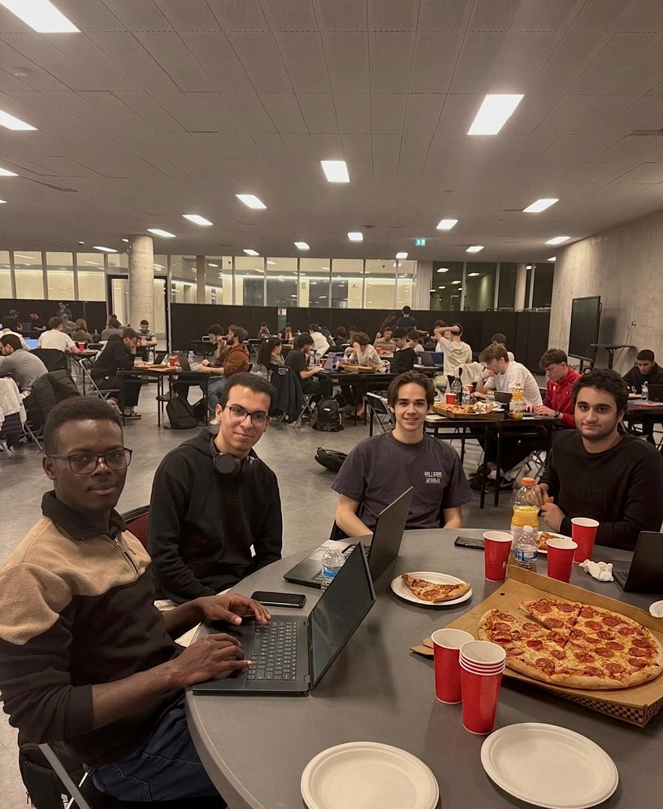 Ambiance de travail au hackathon Automatants